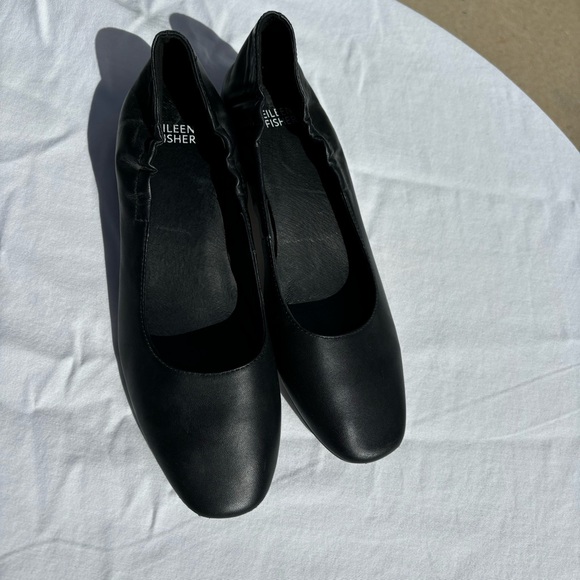Eileen Fisher Winn Pump Women's Block Heel Shoes in BLACK Size 9.5 - Picture 10 of 10